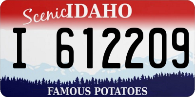 ID license plate I612209