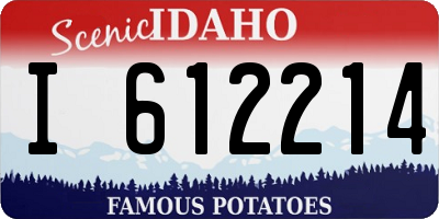ID license plate I612214