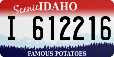 ID license plate I612216