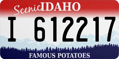 ID license plate I612217