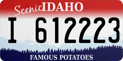 ID license plate I612223
