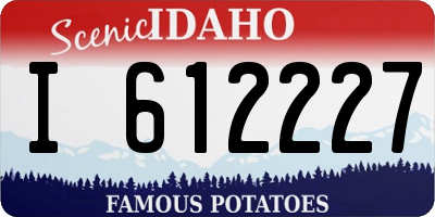 ID license plate I612227