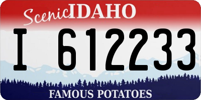 ID license plate I612233