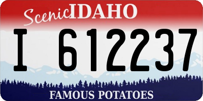 ID license plate I612237