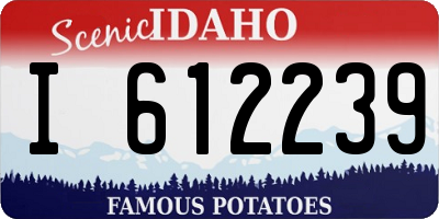 ID license plate I612239