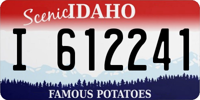 ID license plate I612241