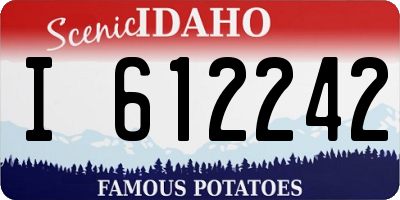 ID license plate I612242