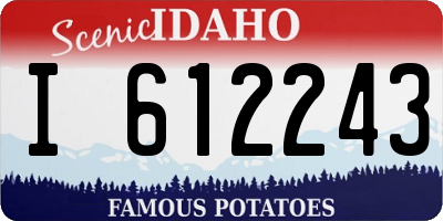 ID license plate I612243