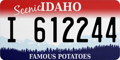 ID license plate I612244
