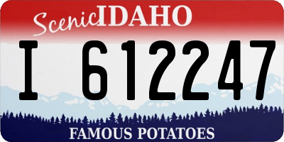 ID license plate I612247