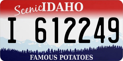 ID license plate I612249