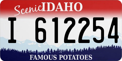 ID license plate I612254