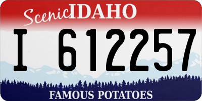 ID license plate I612257
