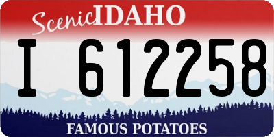 ID license plate I612258
