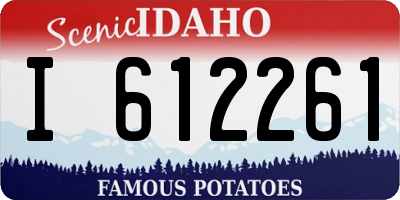 ID license plate I612261