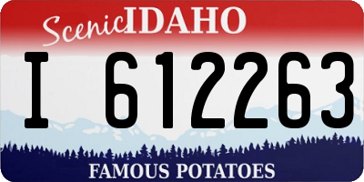 ID license plate I612263