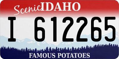 ID license plate I612265
