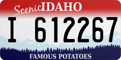 ID license plate I612267