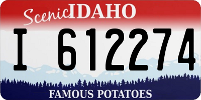 ID license plate I612274