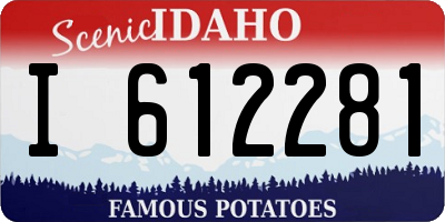 ID license plate I612281