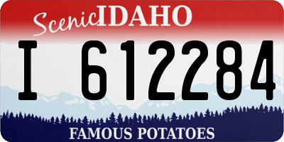 ID license plate I612284