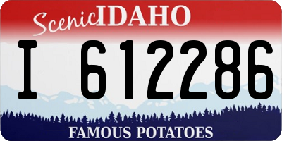 ID license plate I612286
