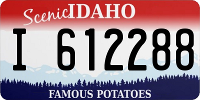 ID license plate I612288