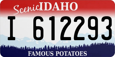 ID license plate I612293