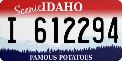 ID license plate I612294