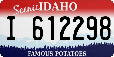 ID license plate I612298