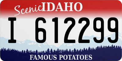 ID license plate I612299