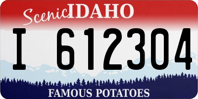 ID license plate I612304