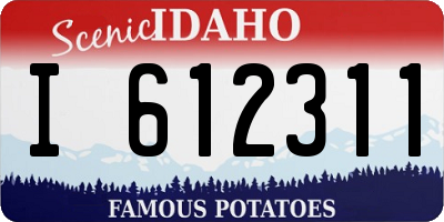 ID license plate I612311