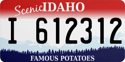 ID license plate I612312