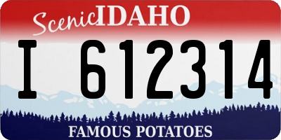 ID license plate I612314