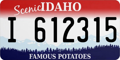 ID license plate I612315