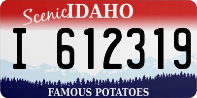 ID license plate I612319