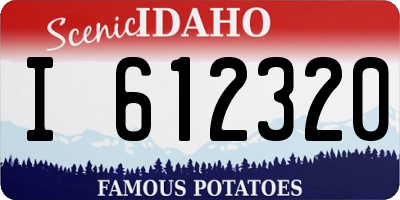 ID license plate I612320