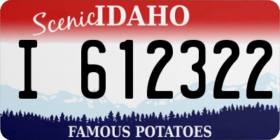 ID license plate I612322