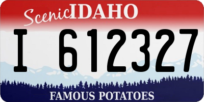 ID license plate I612327