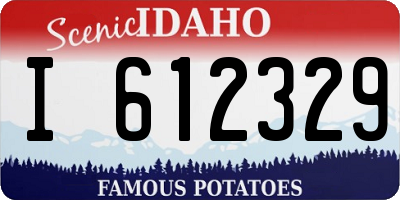 ID license plate I612329