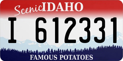ID license plate I612331