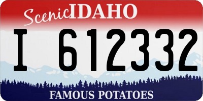 ID license plate I612332