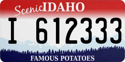 ID license plate I612333
