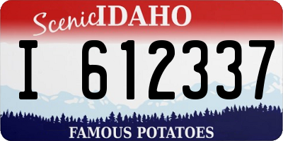ID license plate I612337
