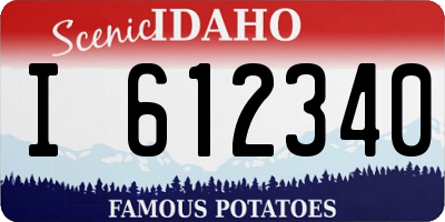ID license plate I612340