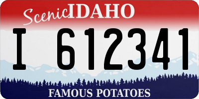 ID license plate I612341