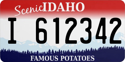 ID license plate I612342