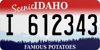 ID license plate I612343