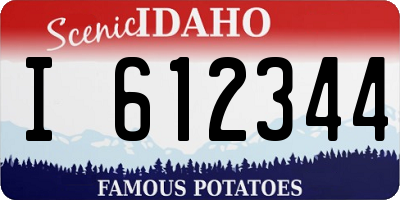 ID license plate I612344